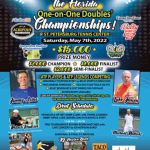 VIP Tickets for the $15,000 Florida One-On-One Doubles Pro Championships May 7th 2022