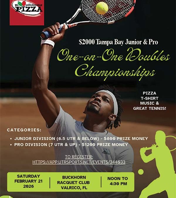 $2000 TAMPA BAY JUNIOR & PRO ONE-ON-ONE DOUBLES CHAMPIONSHIPS | Feb 21, 10:00 AM EST
